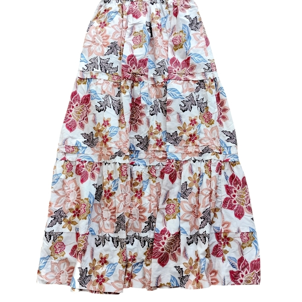 Anthropologie Somerset Maxi Dress XS Floral Boho Flowy Cottagecore Smocked Waist - Picture 7 of 11